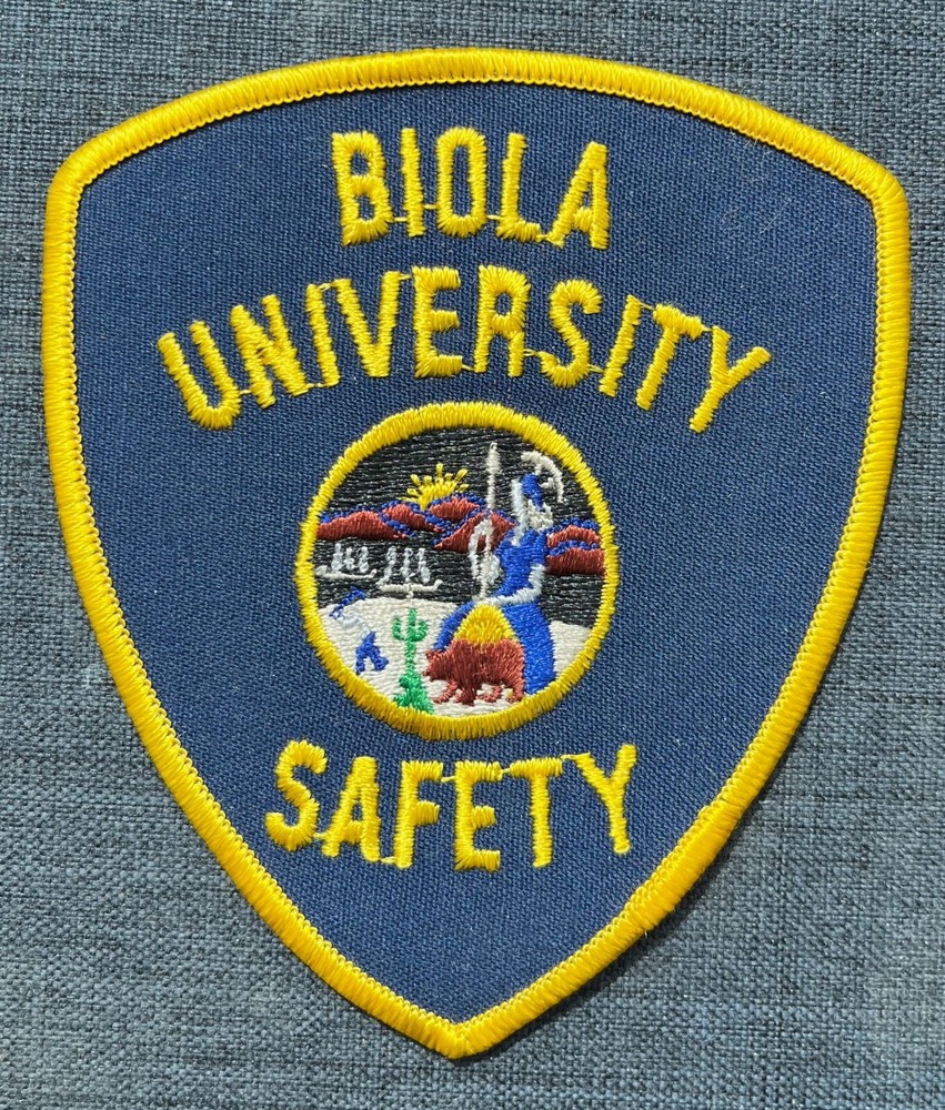 Biola University California CA Safety Security Shoulder Patch Pre-owned