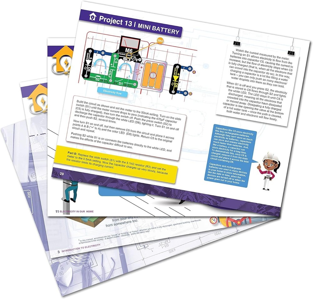 Color-Coded Electronics Building Kit for Kids - Fun STEM Learning 8 +