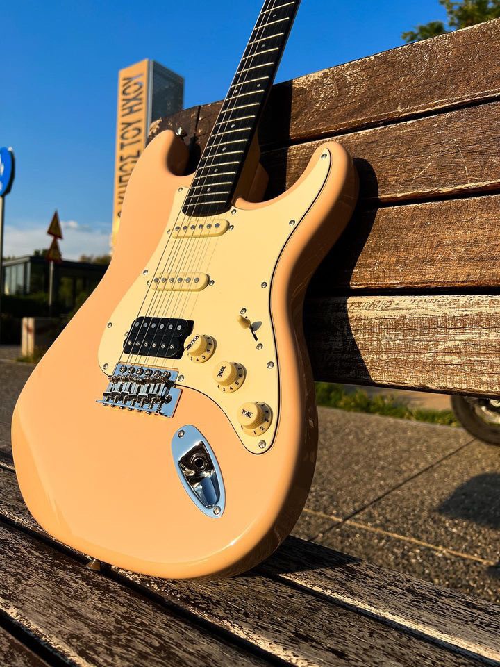 Donner Blossom Pink Electric Guitar DST-200 Single Coil Split Solid Body Kit