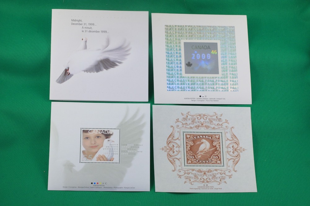 1999 2000 Canada Post Millenium Stamp set of 3, incl. Hologram,  MINT
