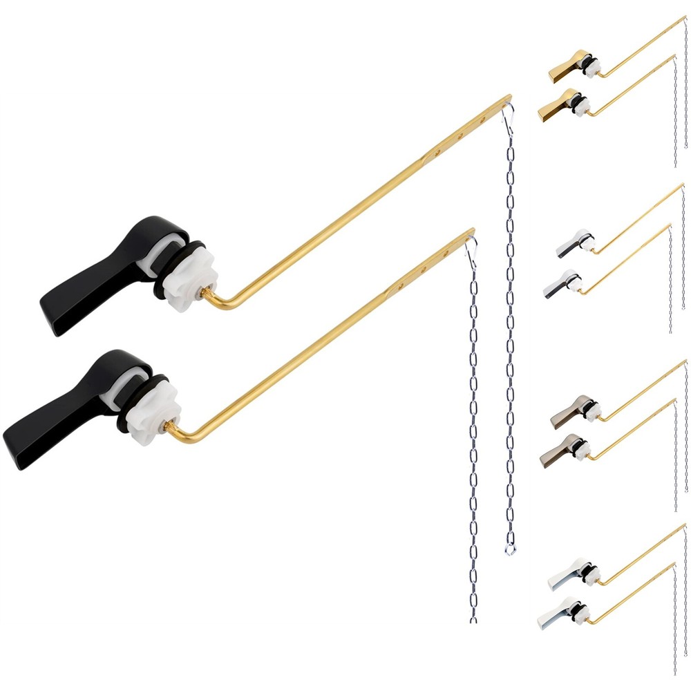 2 Pack Universal Front Mount Toilet Handle Tank Flush Lever Replacement Handle