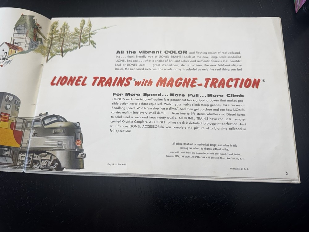 Lionel Trains Postwar Original 1954 Catalog