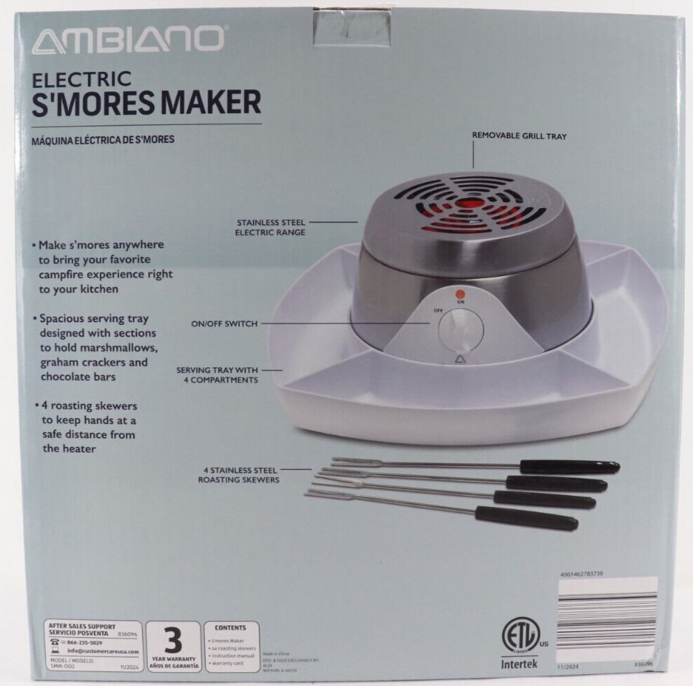 Ambiano S'mores Maker New In Box
