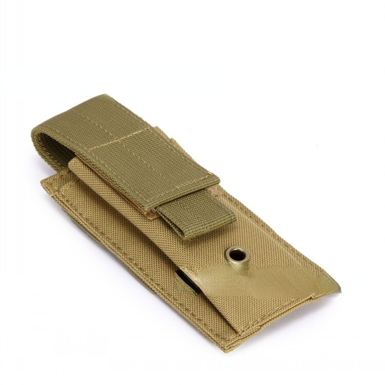Tactical Knife Pouch MOLLE Flashlight Holder Bullet Bag Hook & Loop Closure Bag
