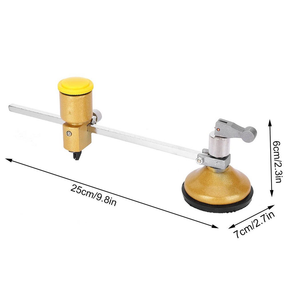 360° Rotation Glass Circle Cutter Compass 40cm Diameter Adjustable Circular Cut⊹