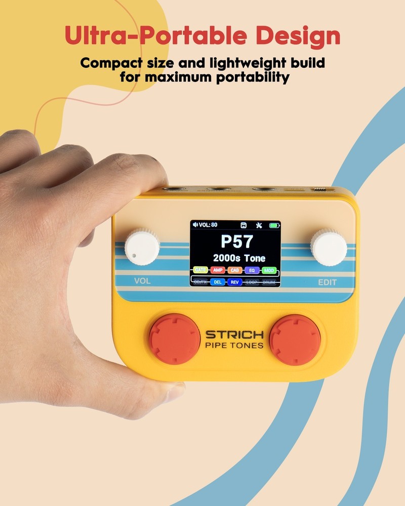 STRICH Pipe Tones Pocket Multi-Effects USB Audio Interface Wireless Control