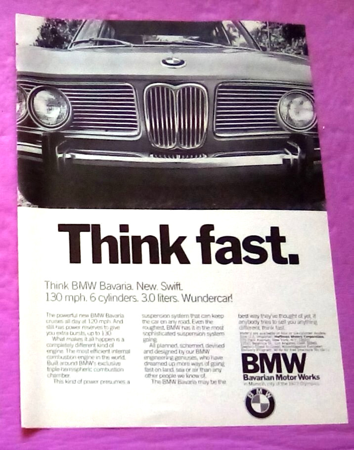 1971 BMW Bavarian Print Ad