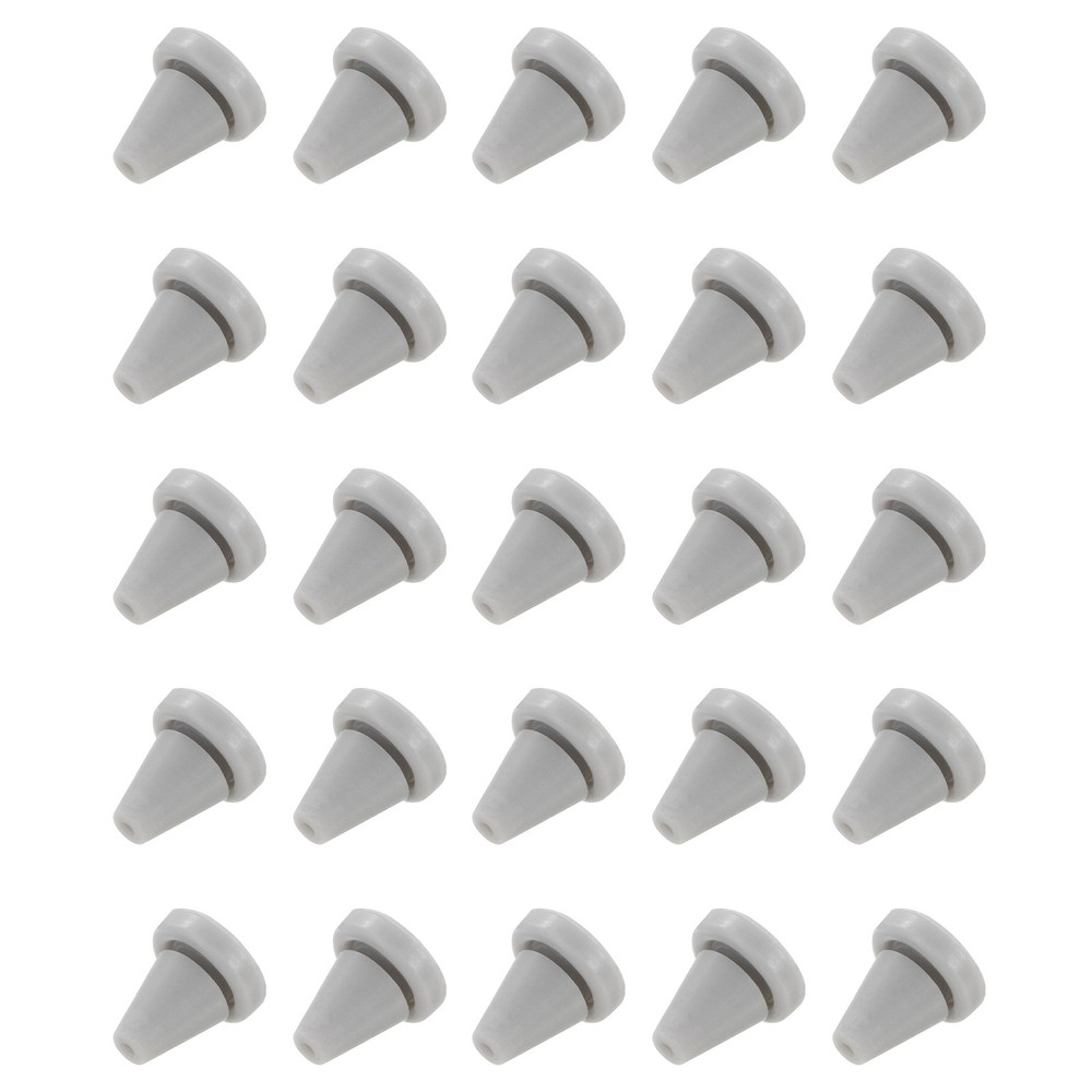 10pcs Silicone Shower Head Replacement Nozzles Fit 6mm Hole Dark Grey