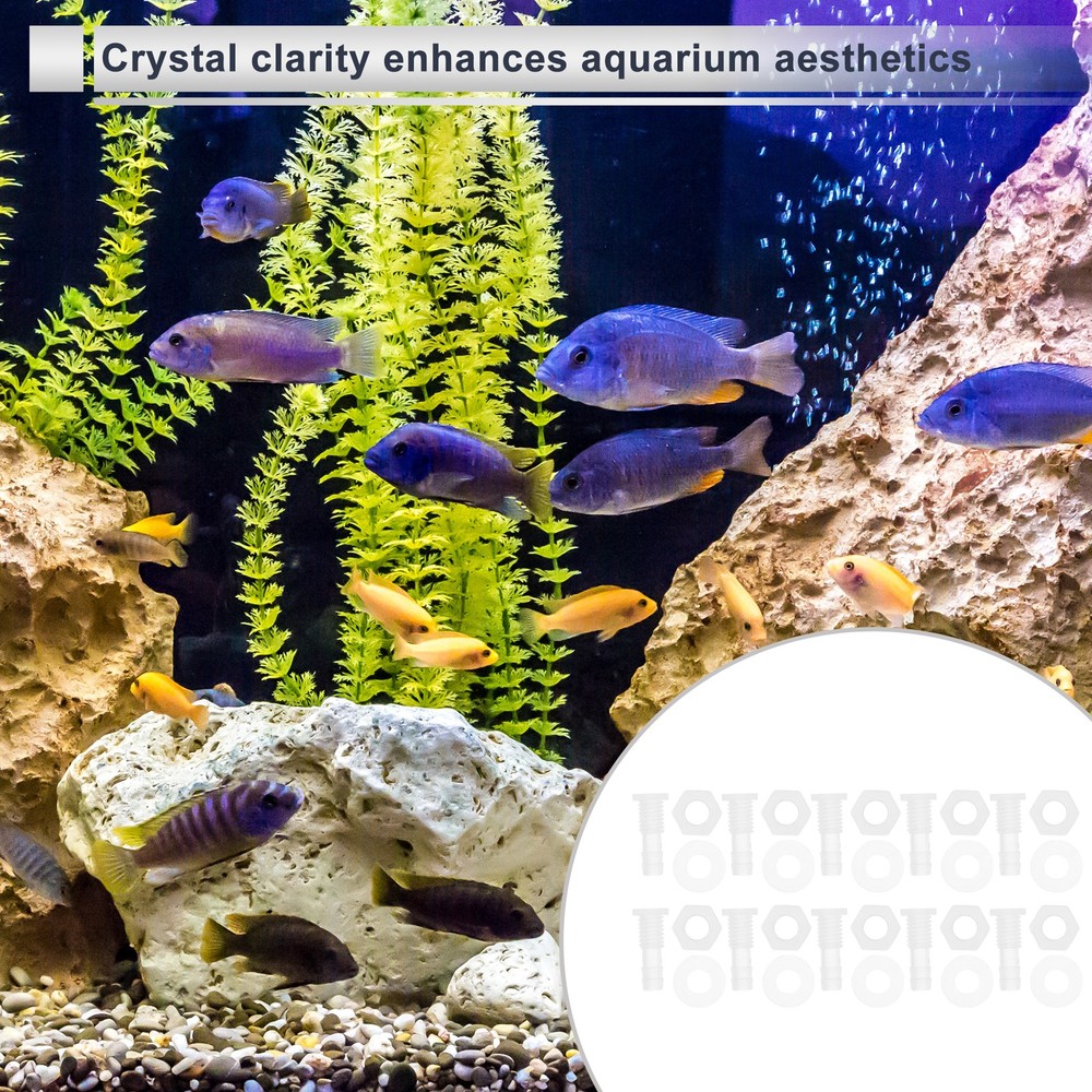 9/32" Hose ID Barb M10 Male Thread Thru-Bulk Bulkhead Fittings PP Clear 1 Set