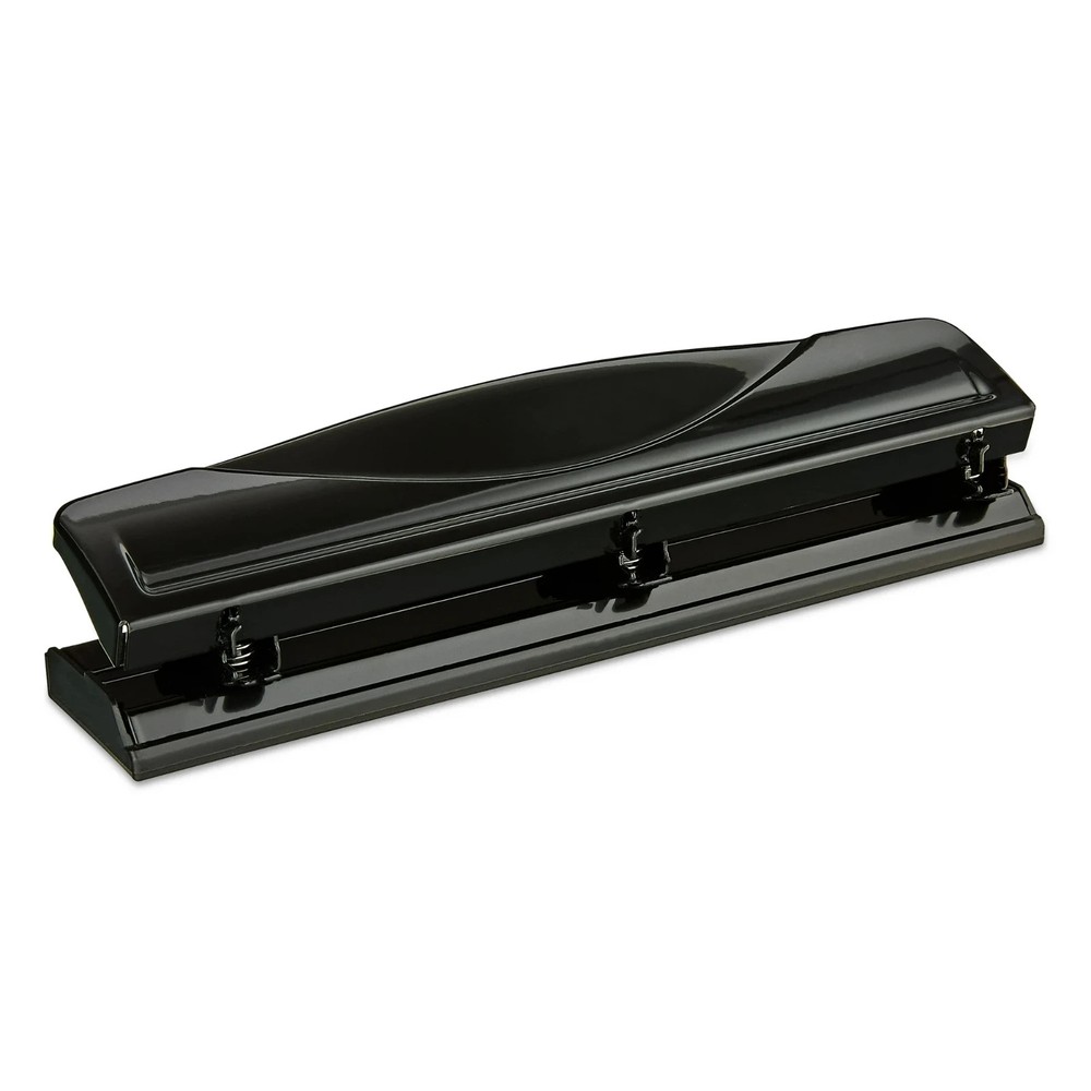 Pen+Gear 3-Hole Punch, 12 Sheet Capacity, Black