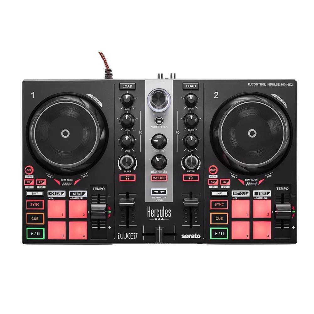 Hercules DJLearning Kit MK2 with DJ Controller, Monitors & Stands