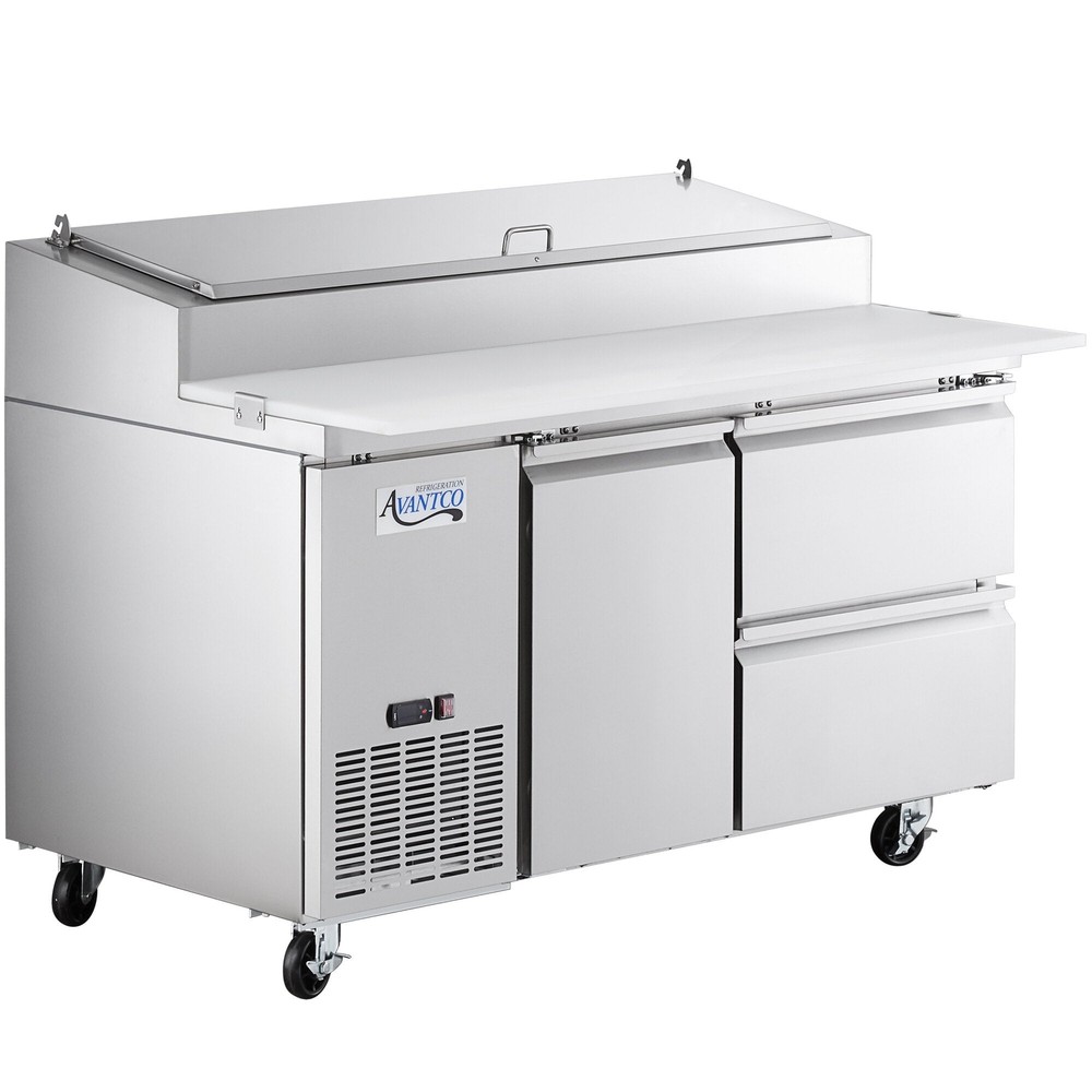 60" 1 Door Refrigerated Pizza Prep Table with Drawer