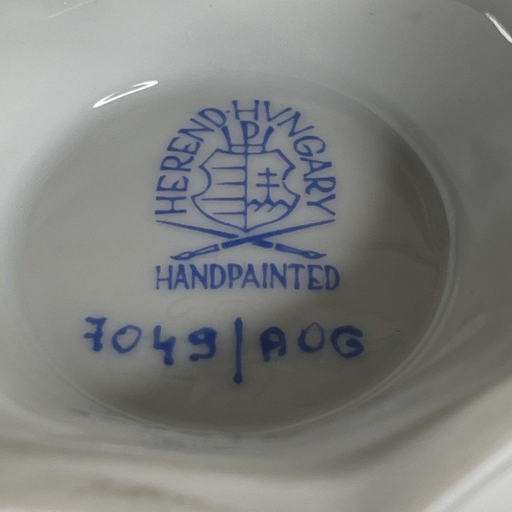 Herend Bouquet Rust 7049 Octagonal 5 1/2" Bowl: MINT