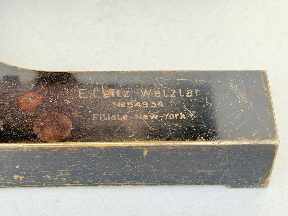 Antique E. Leitz Wetzlar Brass Microscope No. 54934