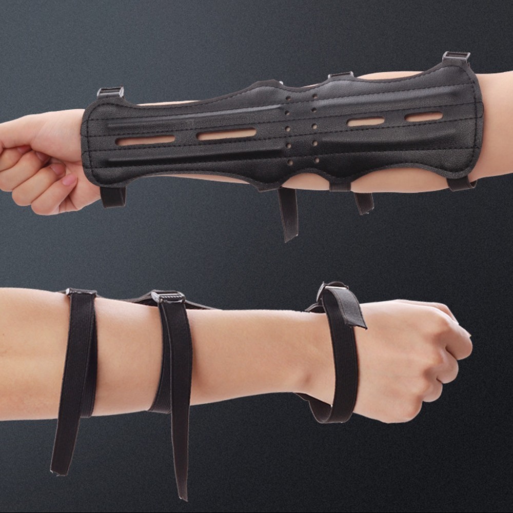 Extended Leather Guard for Bow Gear Practical Hole Design for Efficiency