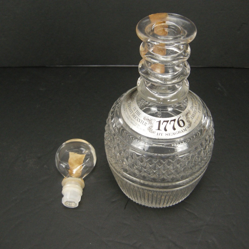 Tiffany & Co Seagram 1776 Decanter Stopper Original Stickers Label