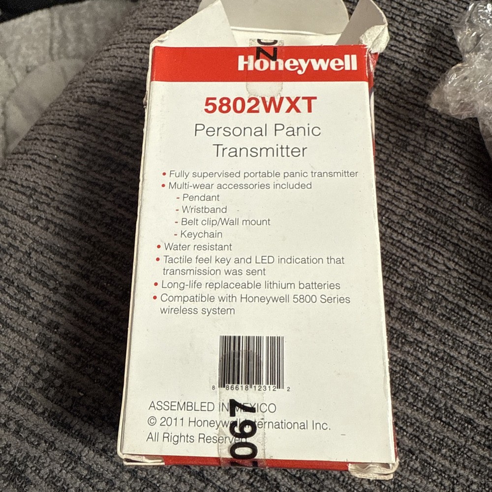 Honeywell 5802WXT Single-Button Wireless Personal Panic Transmitter - White