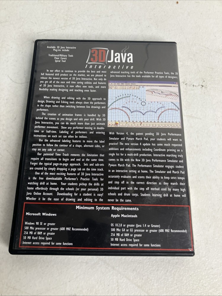 Pyware 3D Java Interactive Standard Ed V4 Marching Band Drill Writing Software