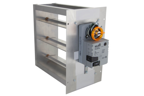 24" x 14" Rectangular 2 Position Zone Damper - Belimo 3 Wire Actuator