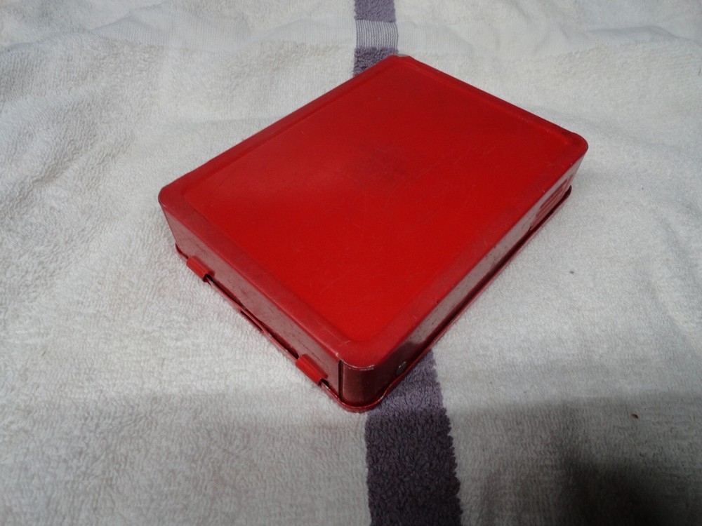 Mac Quality Tools Red Metal Drill Bit Case Holds 21 Bits-NO BITS-.