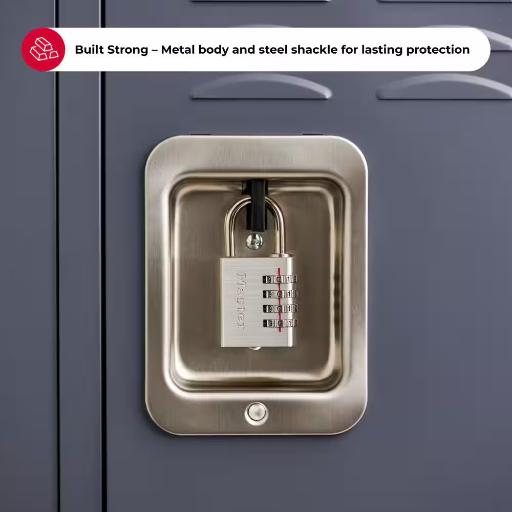 Combination Lock, Resettable 4-Dial Free Shipping NEW