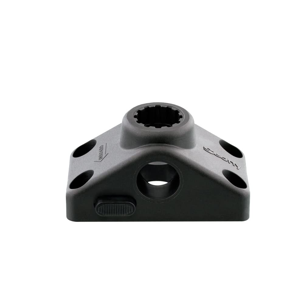 Locking Side Deck Mounting Bracket Small Black Accessory for Boats