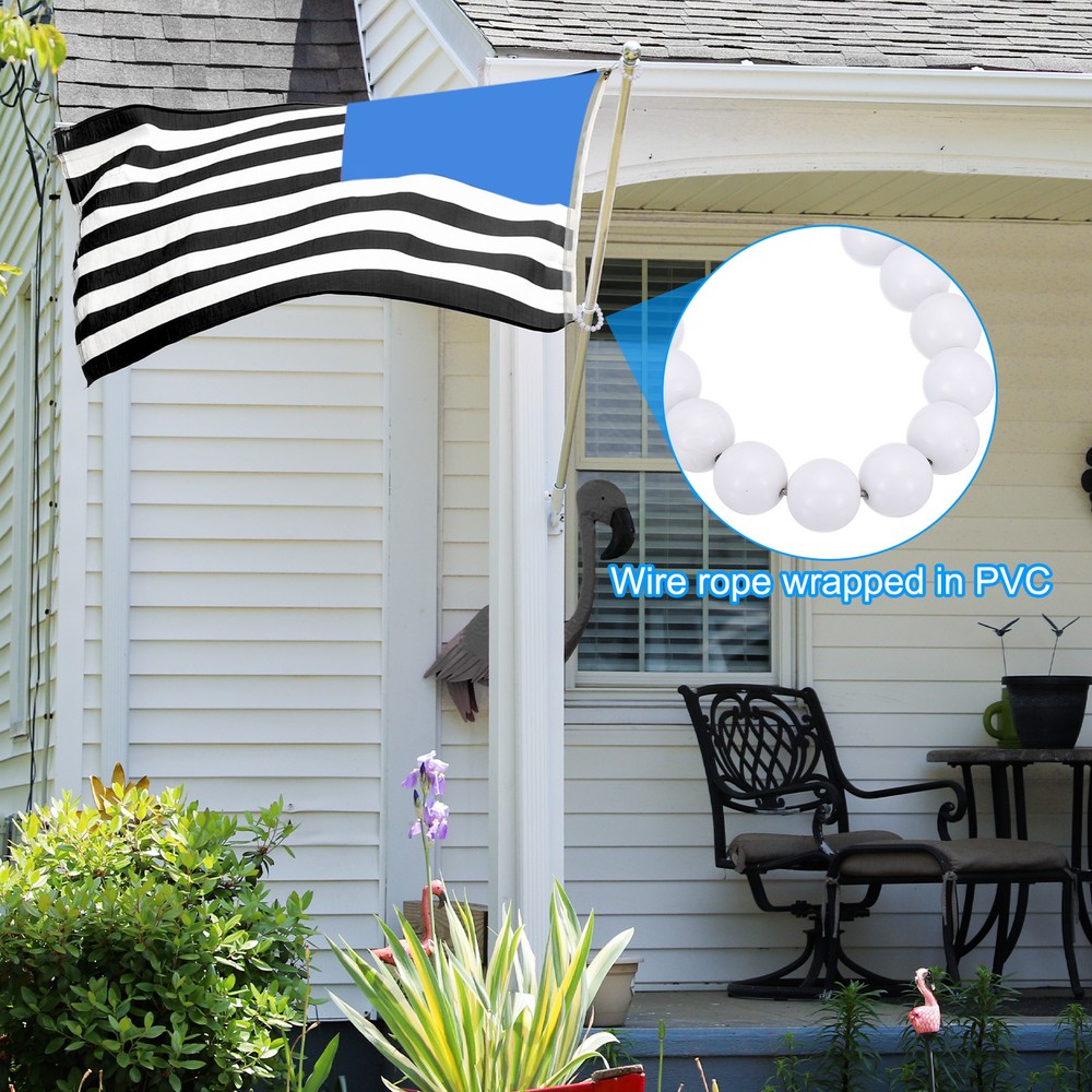 Flagpole Retainer Ring Flag Pole Accessories for Outdoor White