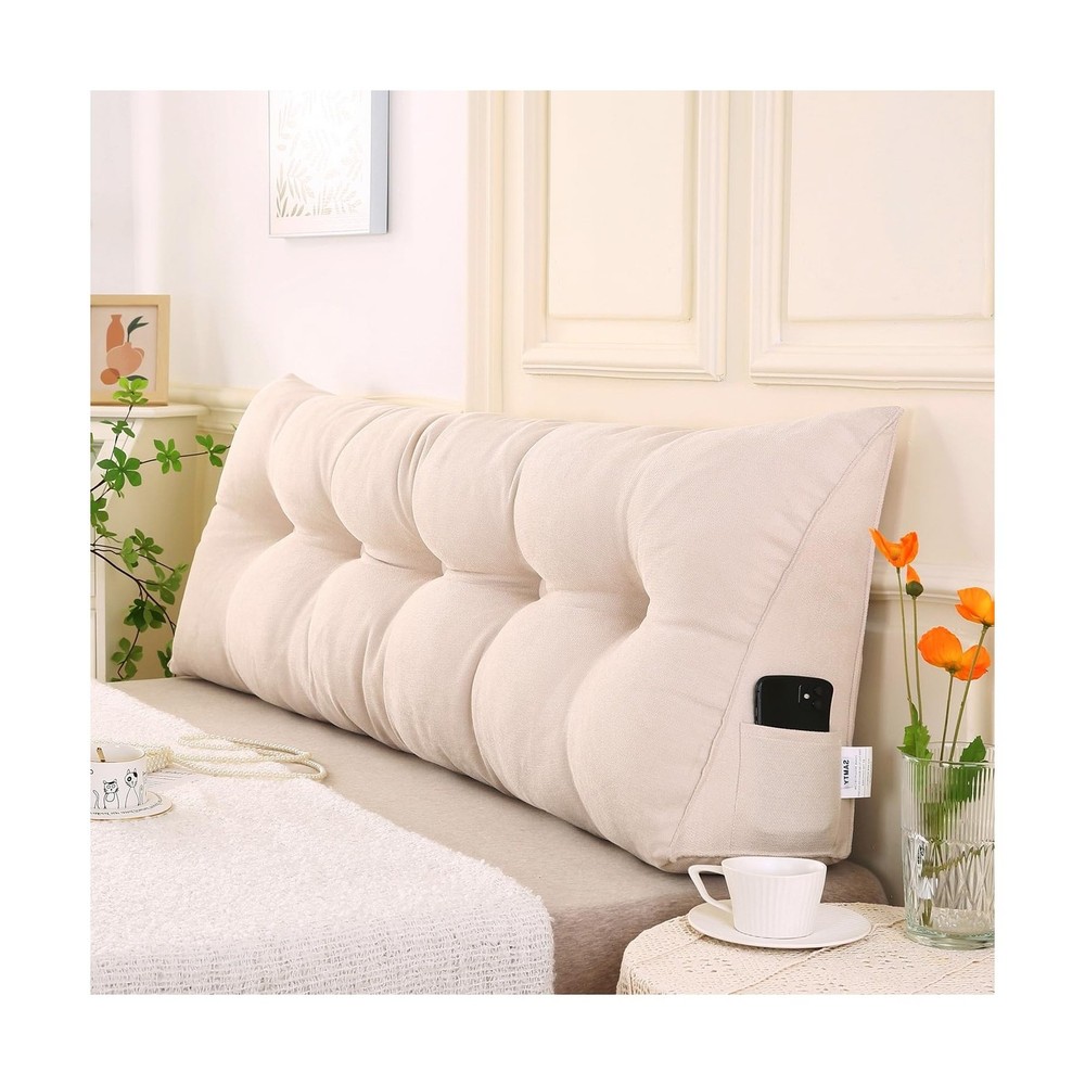 SAMTY Triangular Wedge Pillow headboard King Size for Couch Large headboard P...