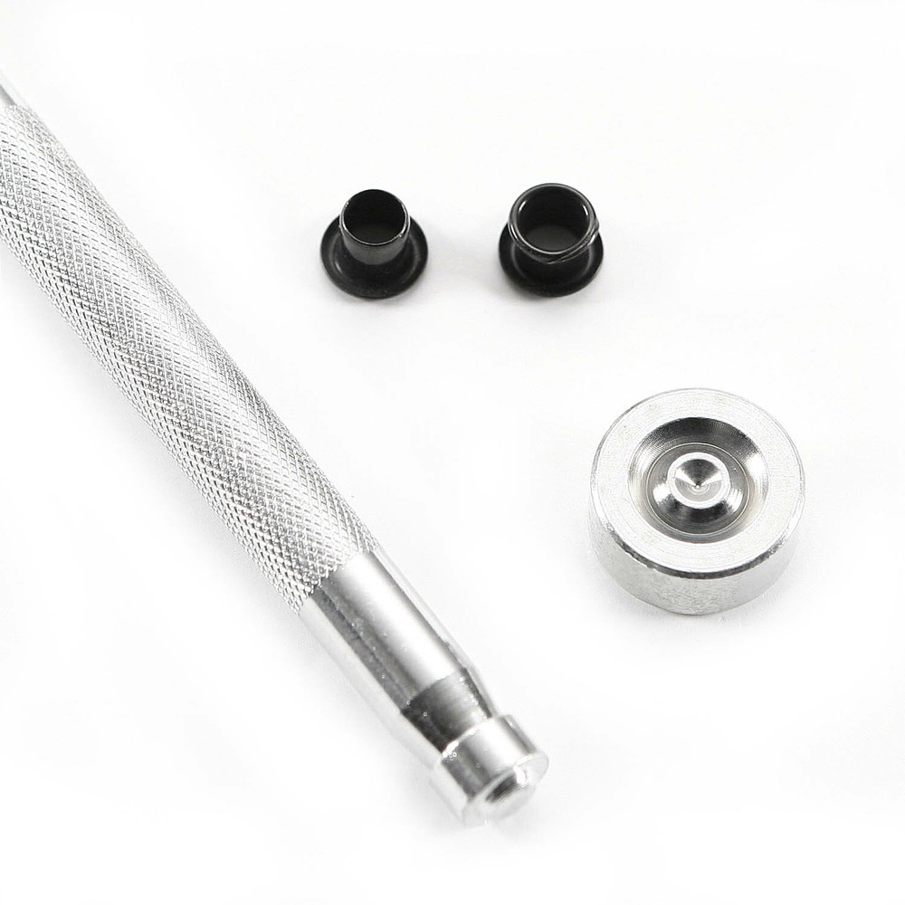 Eyelet Hand Setter (#8) + 100 (#8-9 Black Eyelets) - Value Combo Kit