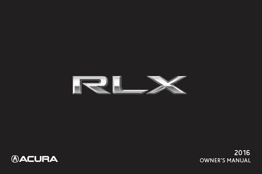 2016 Acura RLX Owner's Manual