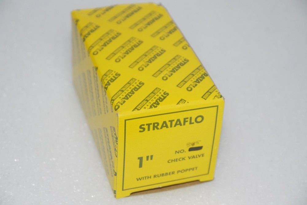 STRATAFLO 1" CHECK VALVE 385 W/ RUBBER POPPET NEW