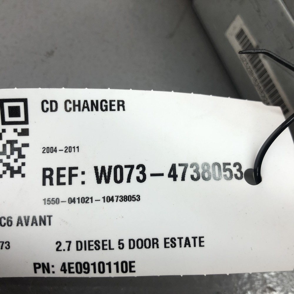 Audi A6 C6 Avant 2008 Panasonic CD Changer 4E0910110E