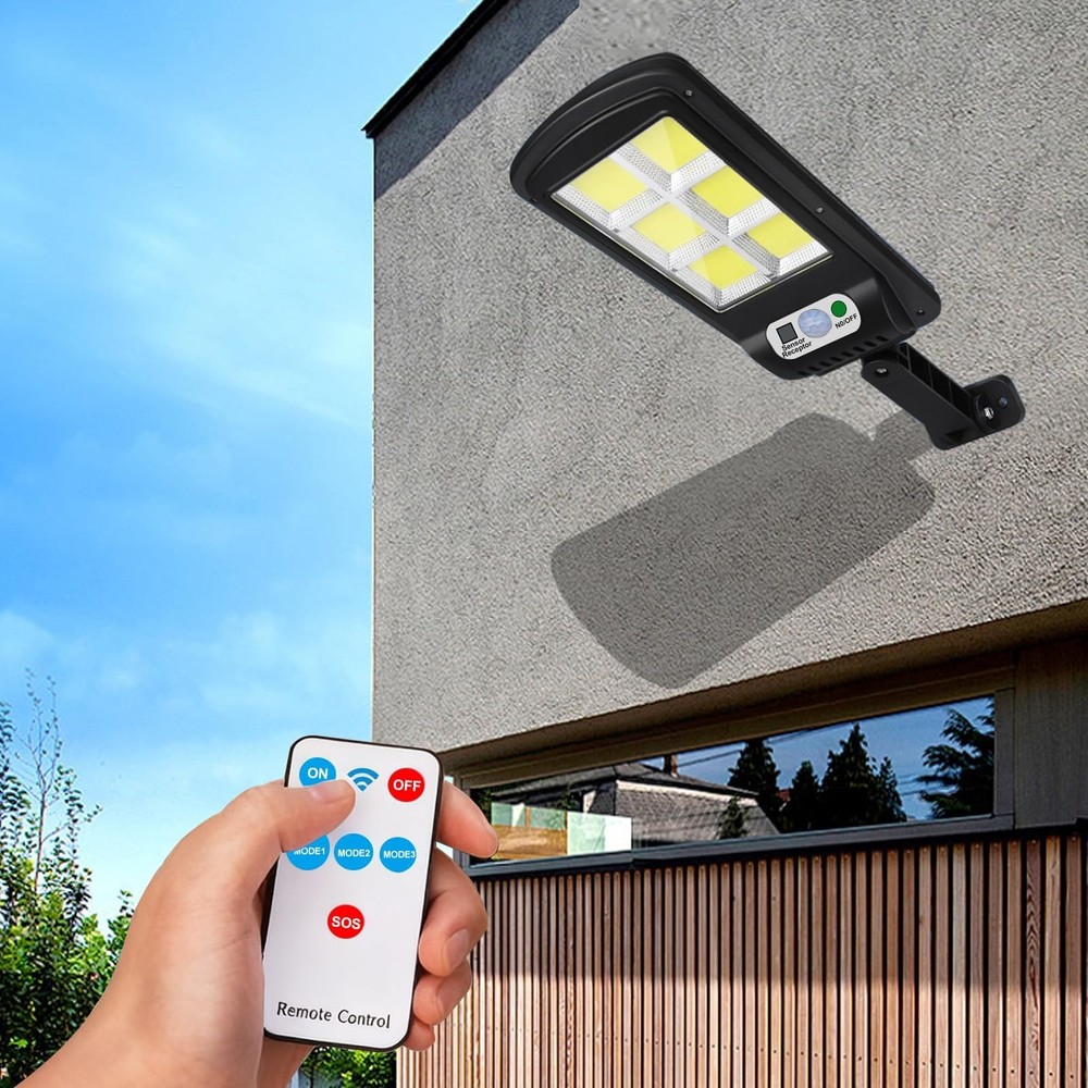 2 Pack 120 LED Solar Security Lights Outdoor, Motion Sensor with Remote Contr...