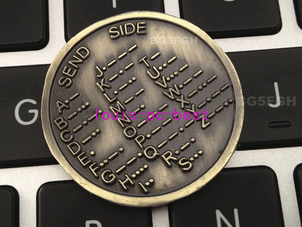 CW Morse Code Decoder Chart Medal Coin Morse Commemorative Coin Gift Prize
