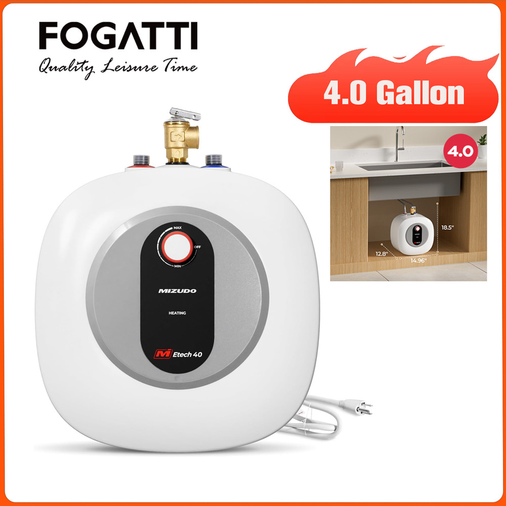 MIZUDO 4.0 Gal Mini Tank Water Heater Electric Under Sink 120V 1440W 【90% NEW】