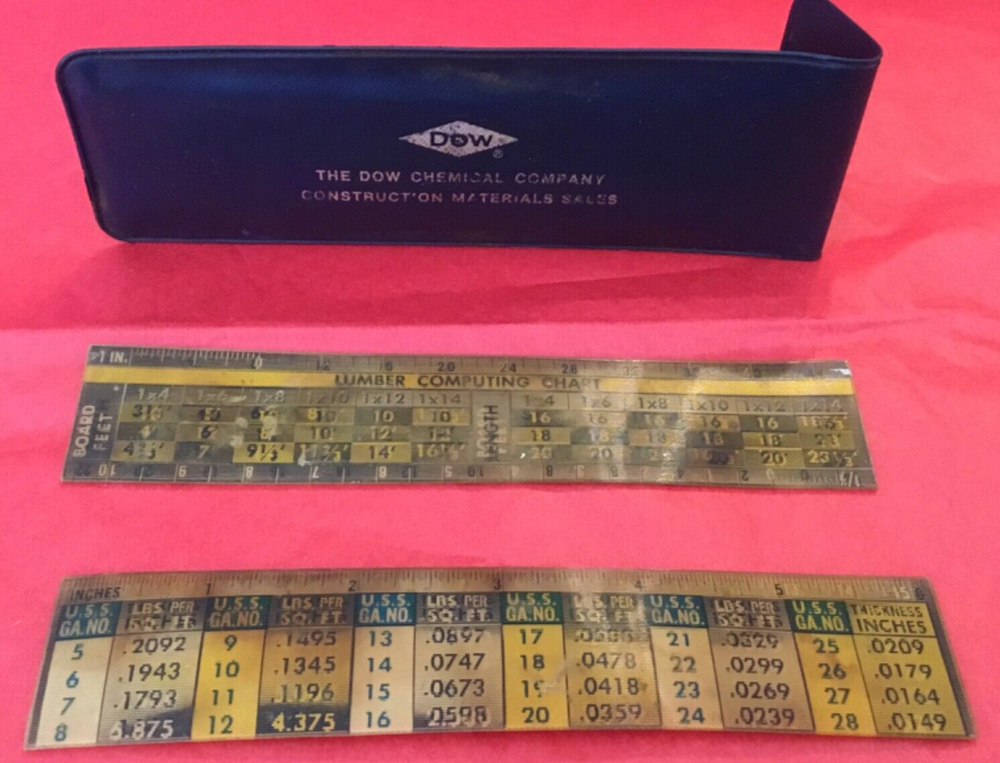 Dow Chemical Lumber Computing Chart 2 Holographic Charts