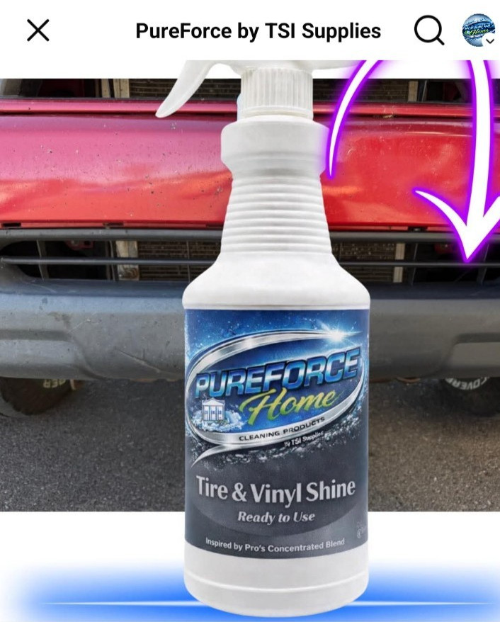 Tire and Vinyl Shine, 1 quart, ready tu use