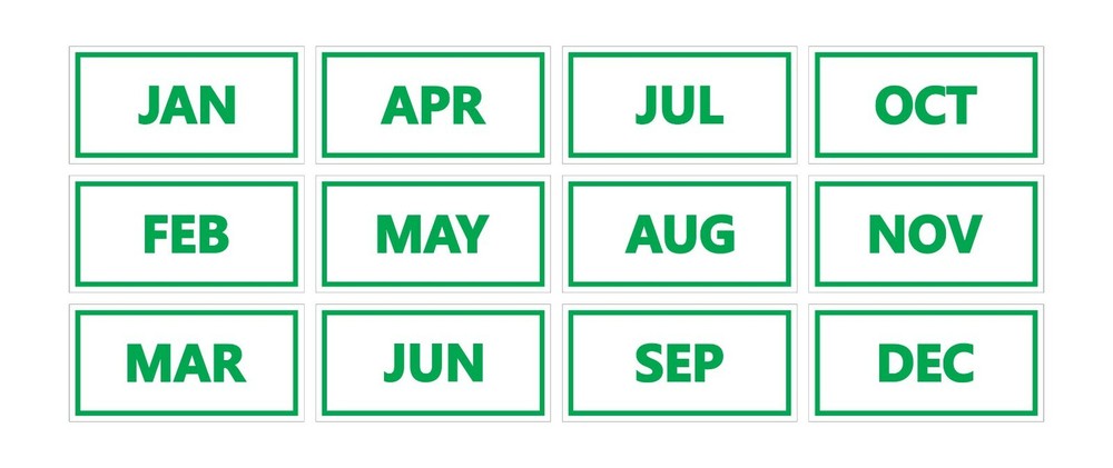 Calendar Month Magnets By DCM Solutions