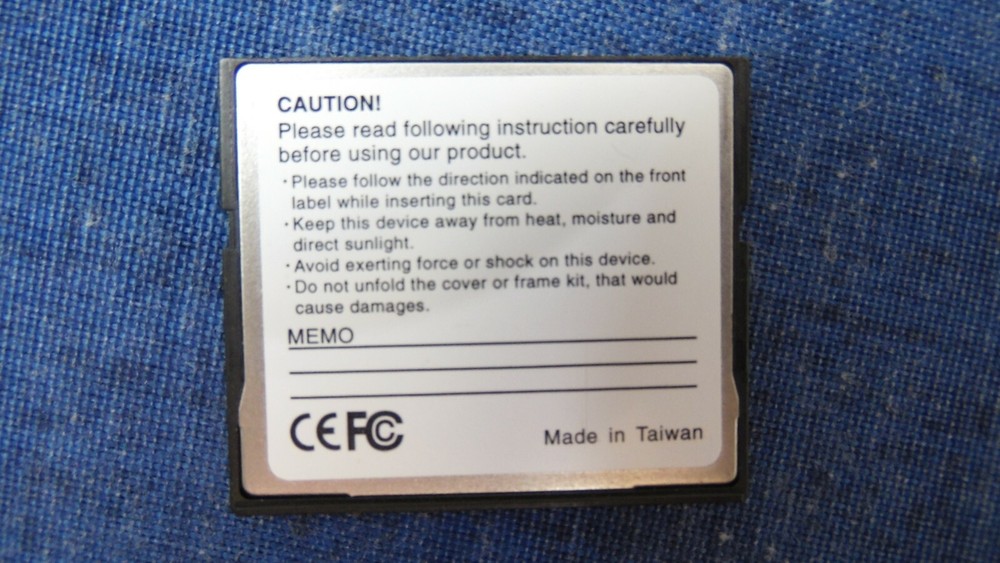 256MB Compact Flash Card & Adapter PQ1 PQI