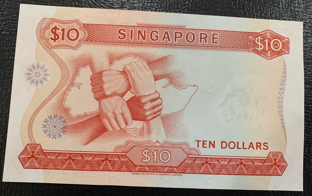Scarce Uncirculated 1972 Singapore $10 Note #C3