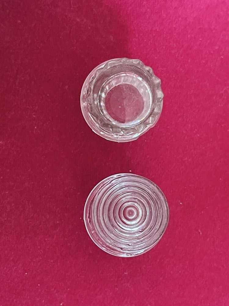 (2) Percolator Coffee Pot Glass Knobs - Knob Lips Lock into Lid - KNOBS ONLY