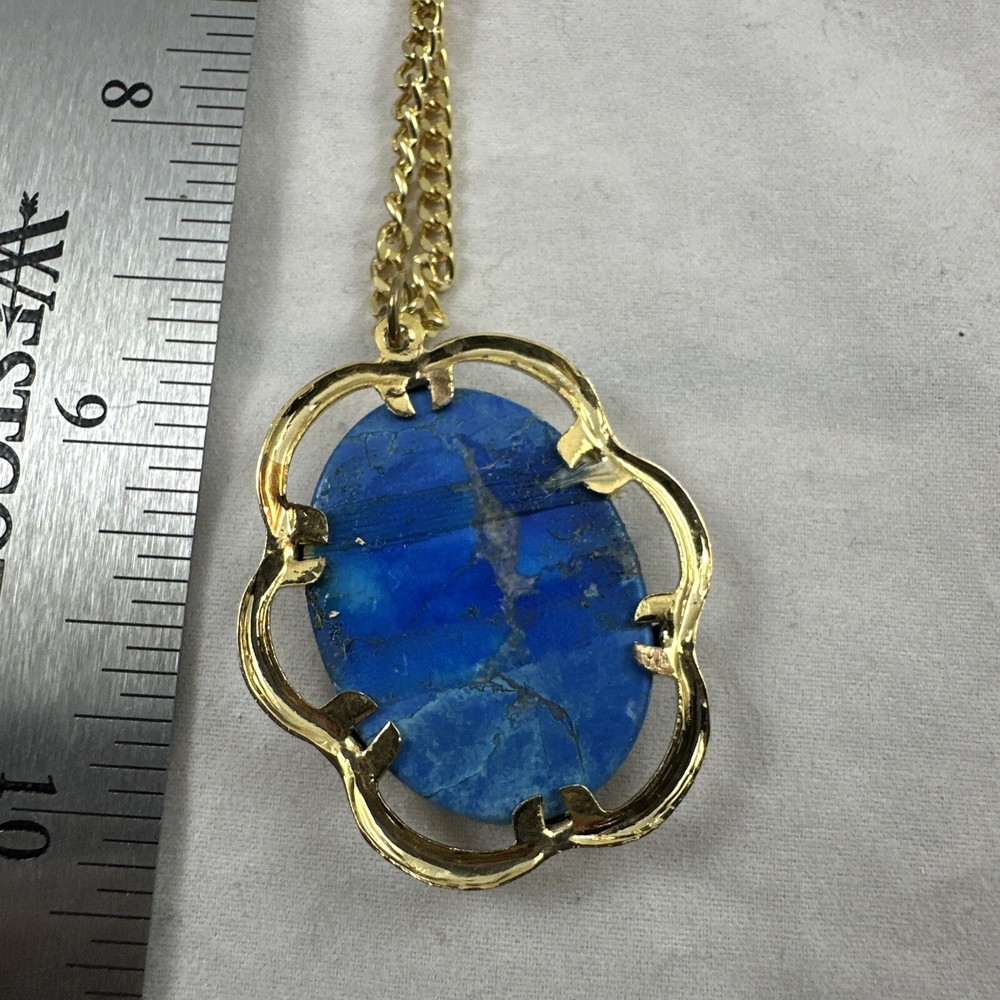 Blue Lapidary Necklace