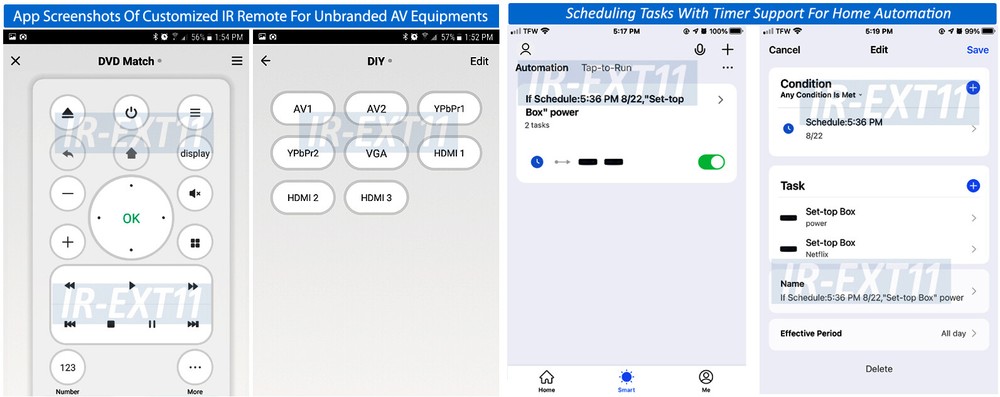 Universal IR Remote Learning Dongle Transmitter Over 2.4G Wi-Fi Network