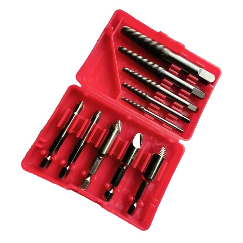 10Pcs Screw Extractor Screw Pipe Extractor Household Screw Head Extractor Kit