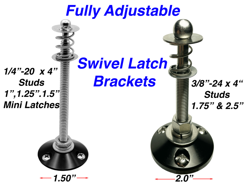 Quick Latch Hood Pins Push Button Release Pro Series Hood Latch Bumper Latches