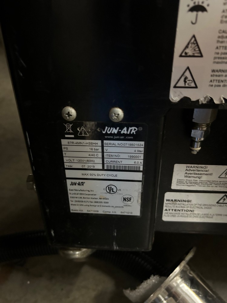 Gast Element 7 Cold Brew Nitrogen Generator JUN-AIR, 120V nitro stout 1413 5D