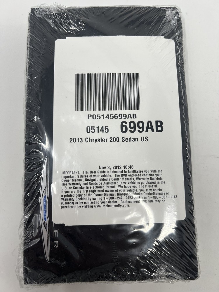 2013 Chrysler 200 Owners Manual SEALED OEM Complete Set