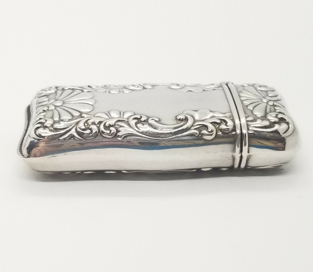Antique Frank Whiting EUC Sterling Silver Match Safe Vesta Case