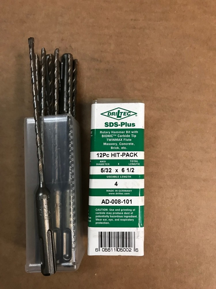 Hammer Drill bits - 5/32 x 6 1/2 / 3 pcs.