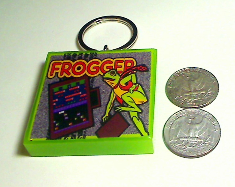 Frogger Arcade Coin Door accessory Keychain